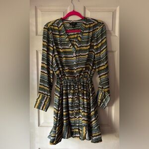 Striped Multicolor Button-Down Dress